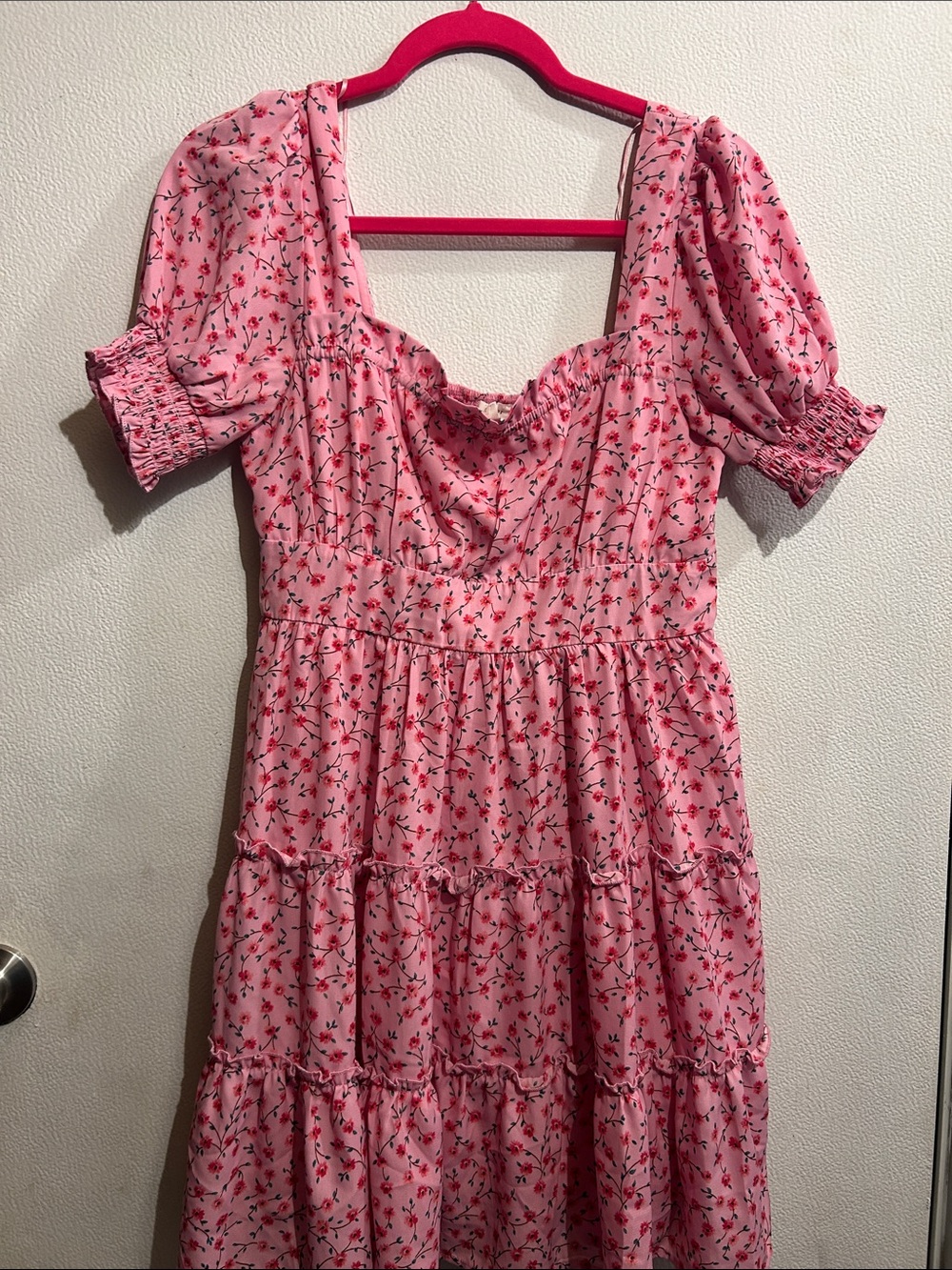 Blu Pepper Pink Floral Midi Dress